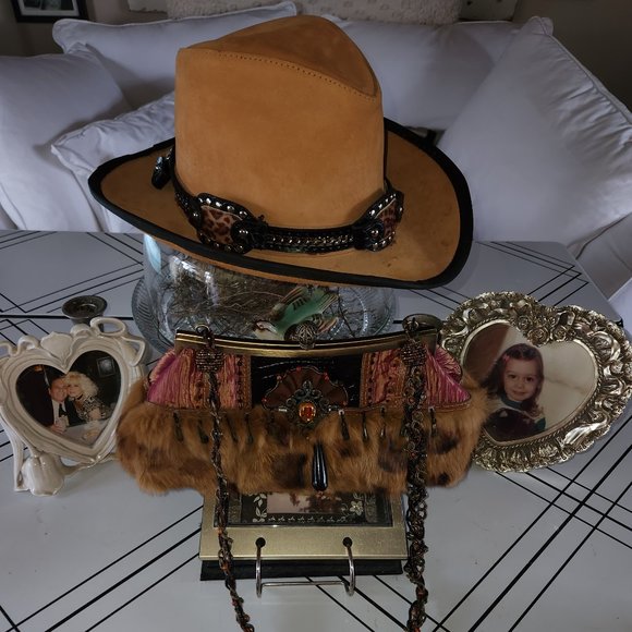 Re-furbished Cowboy hat. Mary Francis shoulder bag - Picture 1 of 1